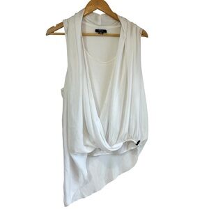 Rudsak satin asymmetrical sleeveless wrap blouse size S excellent condition